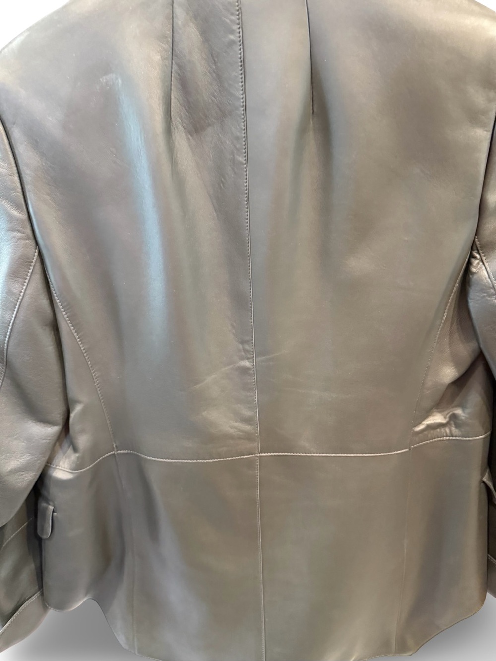AKRIS Anthracite Leather Blazer - Mainline - Picture 6 of 11